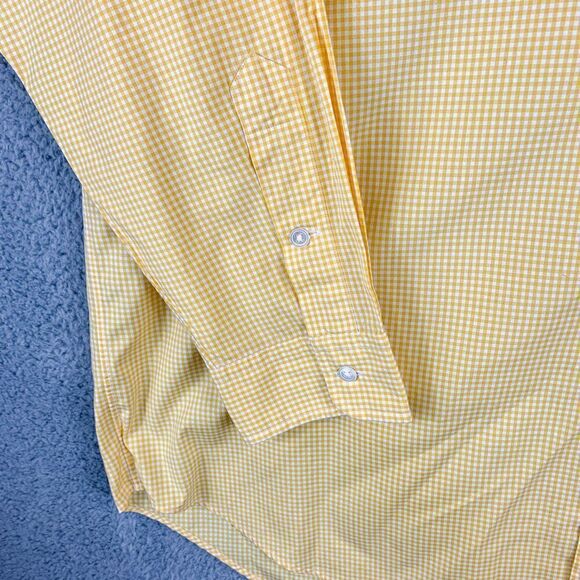 VTG Ralph Lauren Blake Shirt Mens Extra Large Yellow Check Casual Preppy FIT BIG - Picture 5 of 10